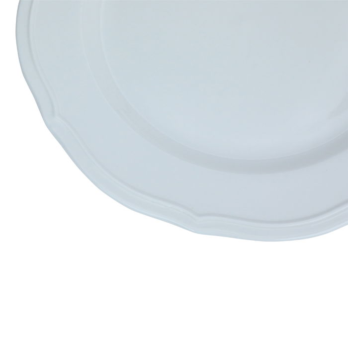 White Flat Round Porcelain Serving Plate 10.5 Inch image 3