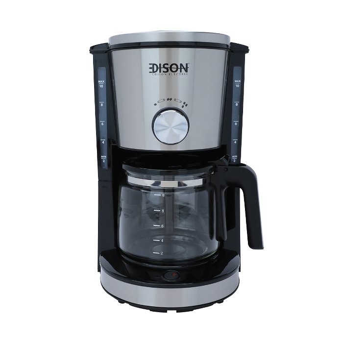 إديسون ماكينة قهوة 1.25 لتر استيل أسود 1000واط image 2
