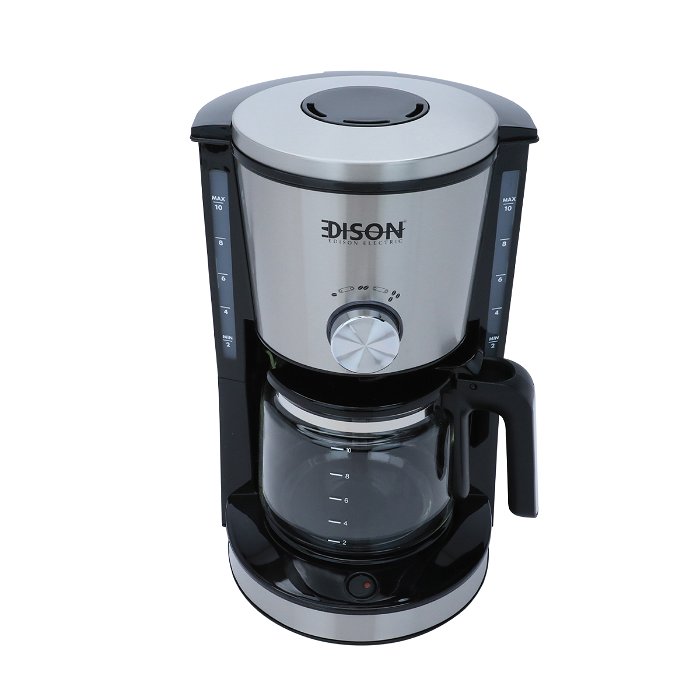 إديسون ماكينة قهوة 1.25 لتر استيل أسود 1000واط image 3
