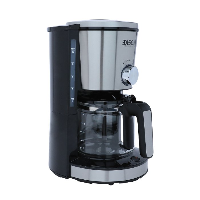 إديسون ماكينة قهوة 1.25 لتر استيل أسود 1000واط image 4