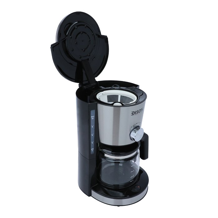إديسون ماكينة قهوة 1.25 لتر استيل أسود 1000واط image 5
