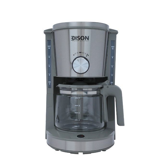 Edison coffee machine 1.25 liters, light gray steel, 1000 watts image 2