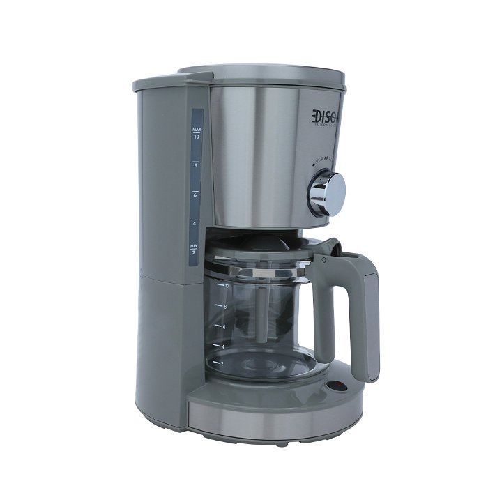 إديسون ماكينة قهوة 1.25 لتر استيل رمادي فاتح 1000واط image 3