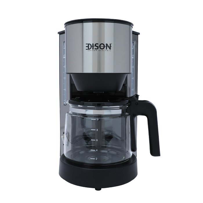 Edison coffee machine 1.25-liter black steel 870-730 watts image 2