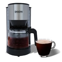 Edison coffee machine 1.25-liter black steel 870-730 watts product image