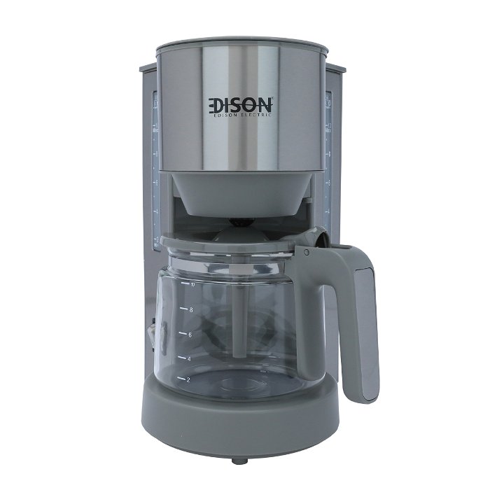 Edison coffee machine 1.25-liter light gray steel 870-730 watts image 2