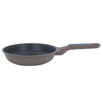Robust light brown granite frying pan with handle 24 cm image 3