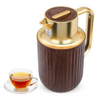 Everest Laura thermos, dark wood with a golden handle, 1 liter product image