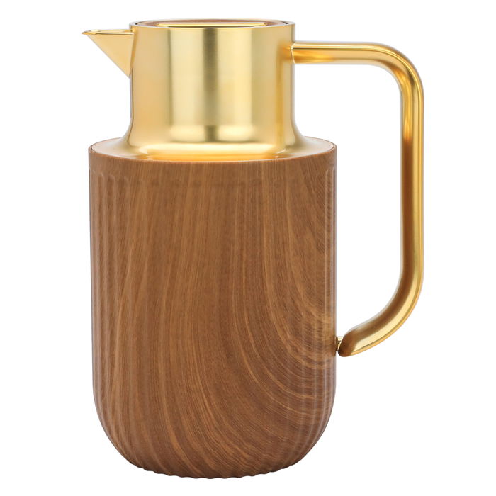 Everest Laura thermos light wood with golden handle 1 liter image 2