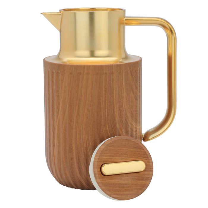 Everest Laura thermos light wood with golden handle 1 liter image 3