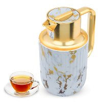 Everest Laura thermos, gray marble with a golden handle, 1 liter product image