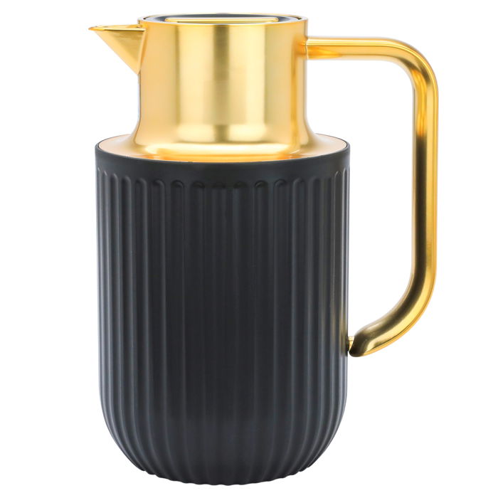 Everest Laura thermos, matte black with a golden handle, 1 liter image 2