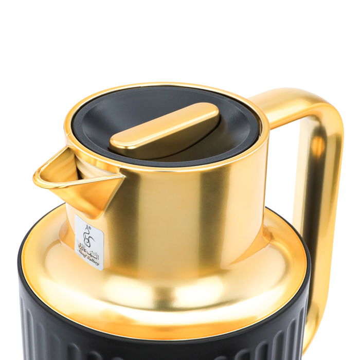 Everest Laura thermos, matte black with a golden handle, 1 liter image 4