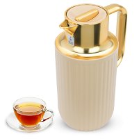 Everest Laura Beige thermos with golden handle 1.6 liter product image