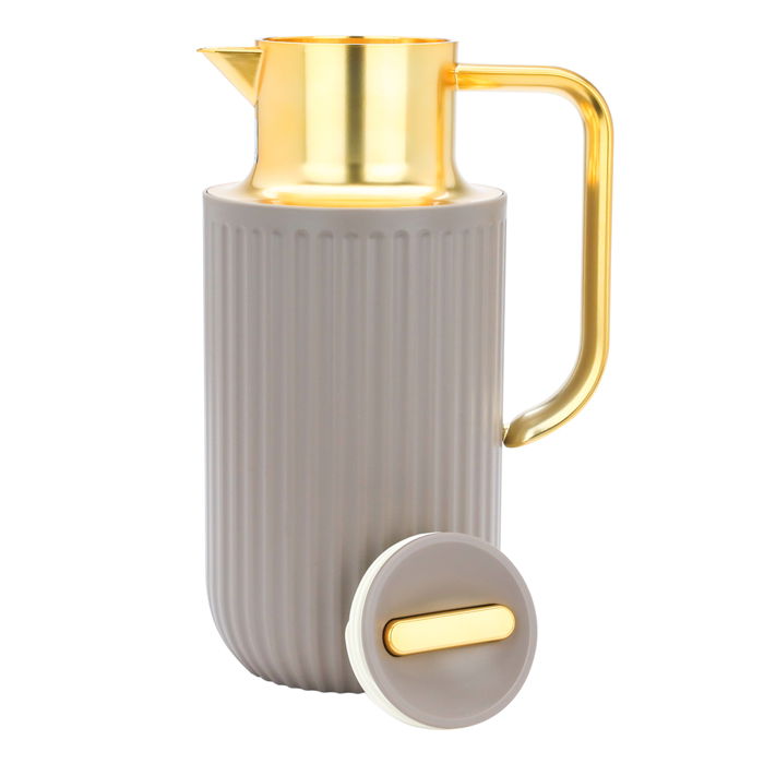 Laura Cappuccino Thermos With Gold Handle 1.6 Liter EVEREST image 3