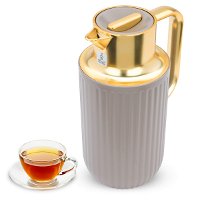 Laura Cappuccino Thermos With Gold Handle 1.6 Liter EVEREST product image