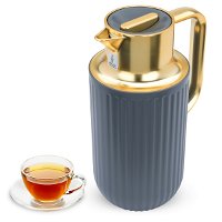 Everest Laura thermos dark gray with golden handle 1.6 liter product image