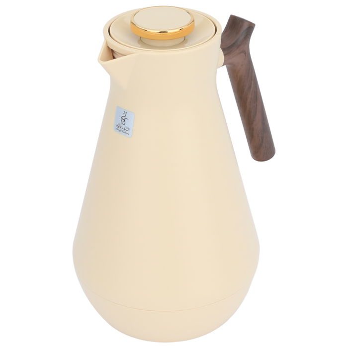 Amada Beige thermos with wooden handle 1.5 liter image 3