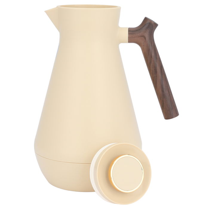 Amada Beige thermos with wooden handle 1.5 liter image 4