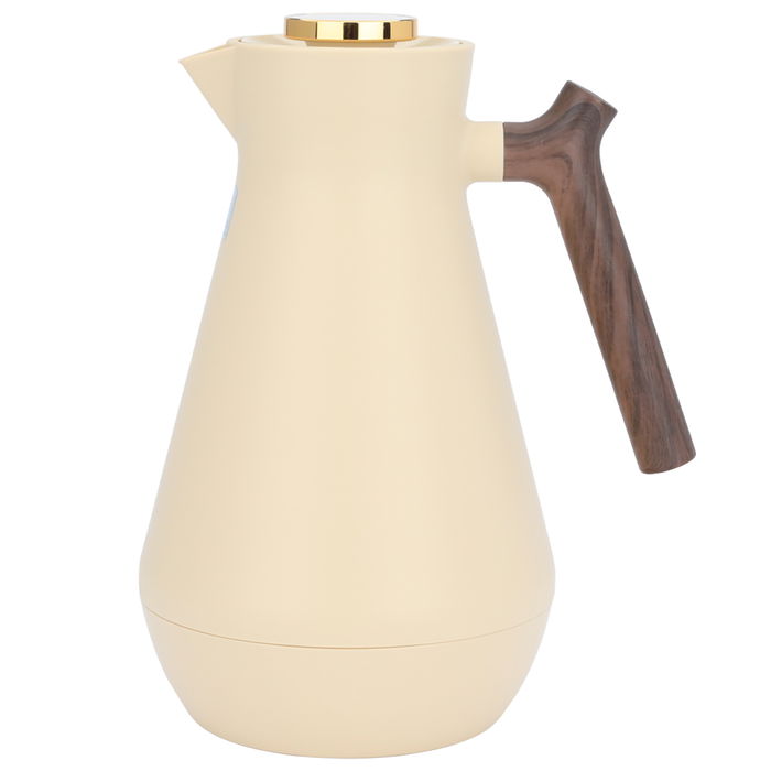 Amada Beige thermos with wooden handle 1.5 liter image 2