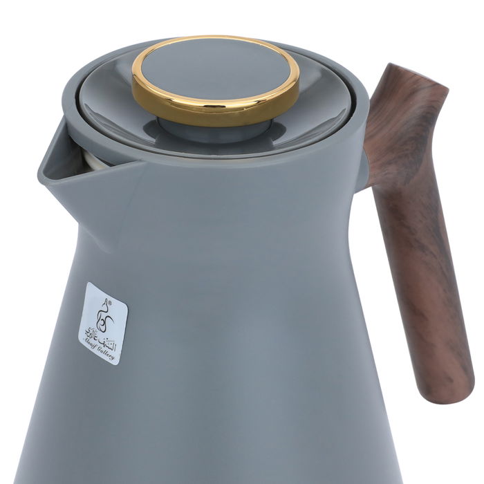 Amada thermos dark gray with wooden handle 1.5 liter image 5