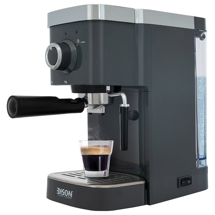 إديسون ماكينة قهوة اسبريسو 1.2لتر رمادي 1450 واط image 1