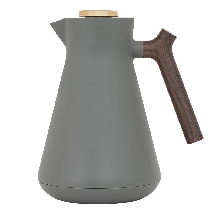 Everest Amada thermos 1 liter dark gray with wooden handle image 2