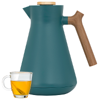 Everest Amada thermos 1 liter blue with wooden handle product image