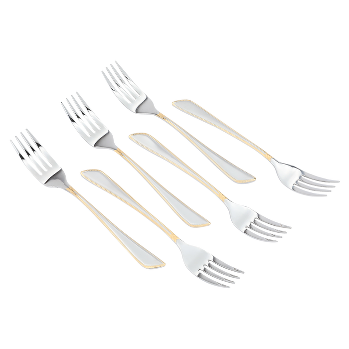 Gold Silver Steel Spoons Set 24 Pieces image 5