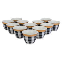 Arabic coffee cups with gold line 12 pieces product image