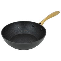 Rocky pan, deep black granite with a gold handle, 24 cm product image