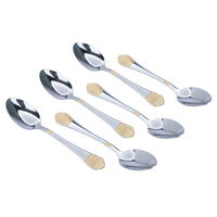 Silver Gilded Silver Eating Spoons Set of 6 Pieces product image