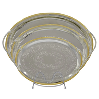 Serving trays set, oval steel, 3 pieces product image