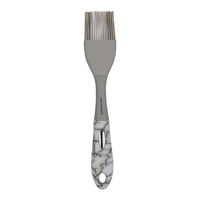 Grey silicone brush with marble pattern handle product image