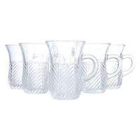 Glass tea cups set 6 pieces product image