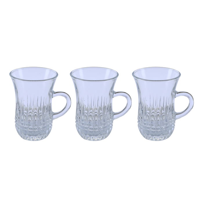 Max tea cups set, glass with handle, 6-pieces image 3