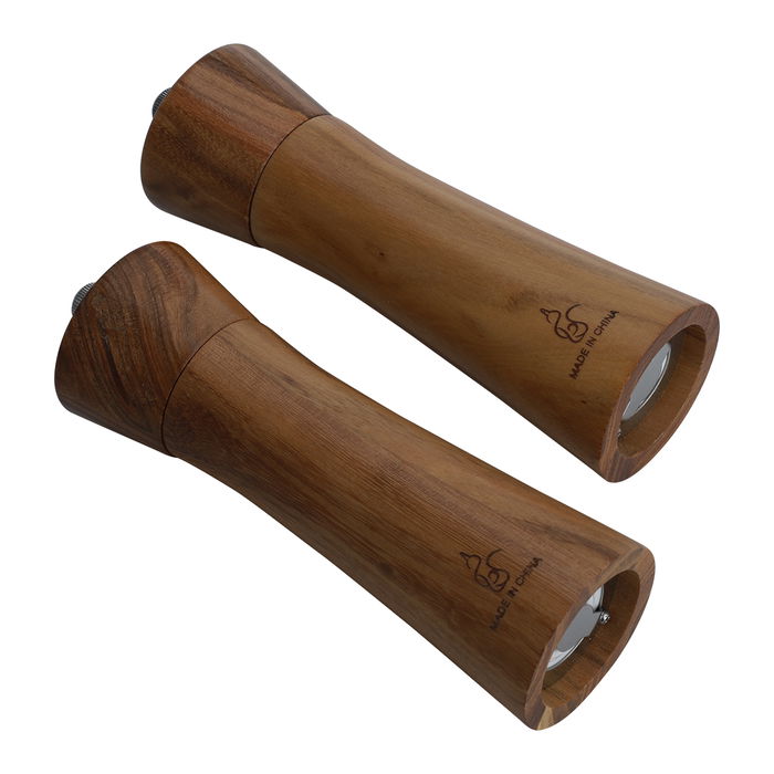 Two-piece wood salt and pepper mill image 3