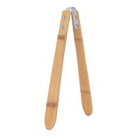 Bamboo practical wood tongs product image