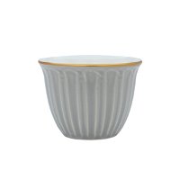 Arabic coffee cups set, gray striped, 12 pieces product image