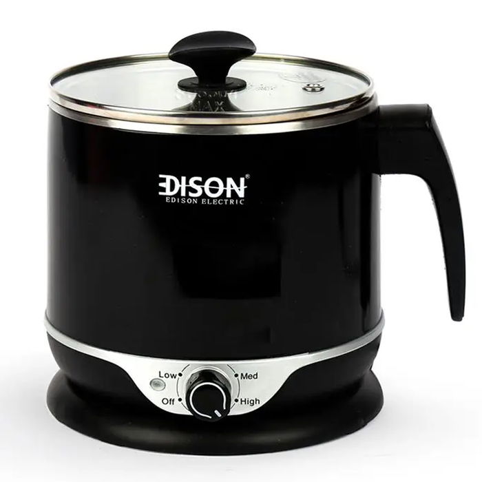 Edison Electric Rice Cooker Black 1.8 Liter 1000 Watt image 1