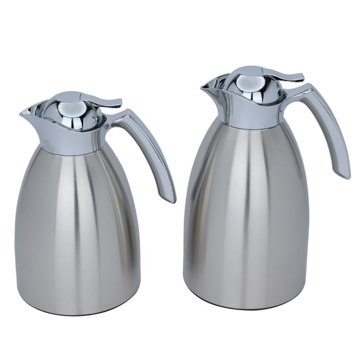 Shams thermos set, steel with push button image 2