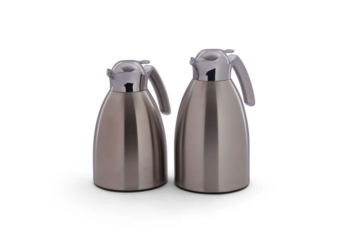 Shams thermos set, steel with push button image 1
