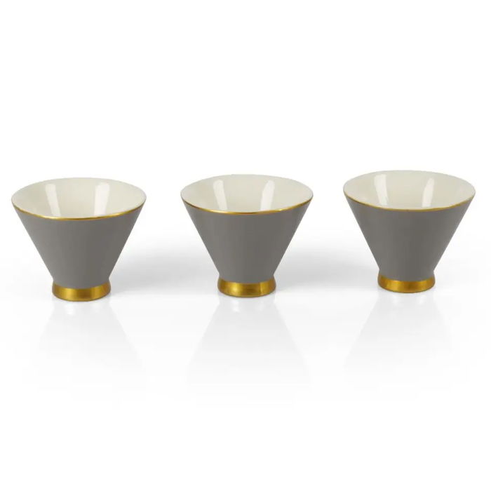 Porcellan Grey 6 piece Gold Line image 1