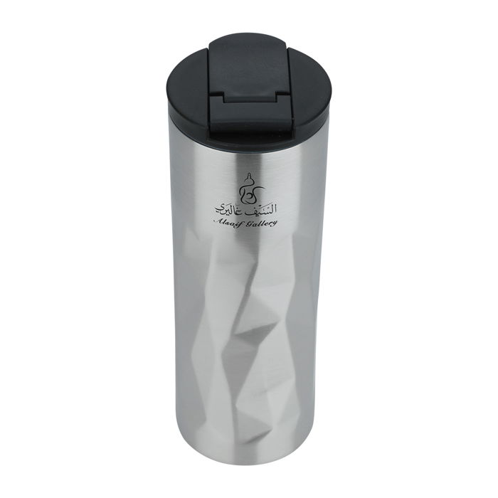 Thermos mug, crystal silver steel, 450 ml image 2