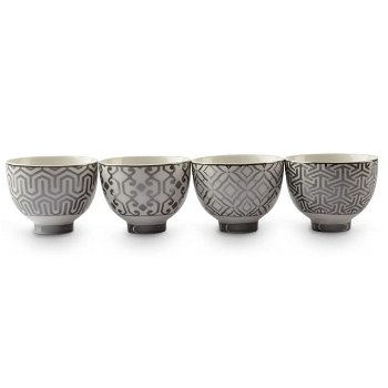 Cups Set - Ceramics - White - Engraved - 1 2 piece image 1