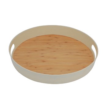Serving tray, small 12-inch wood handle image 2