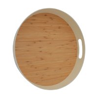Serving tray, small 12-inch wood handle product image