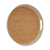 Serving tray, small 12-inch wood handle product image