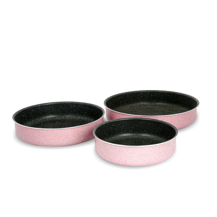 Rocky Trays Set, Pink Granite 3-Pieces (26+30+34cm) image 1