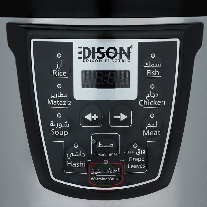 Edison Electric Pressure Cooker, 10-Liter Black Tefal 1600 Watt image 3